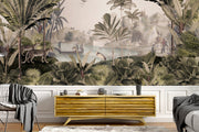 Wall Mural Design Secret River, jungle and animals | artwallzparis.com