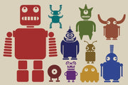 A team of robots Wall Mural-Kids' Stuff,Modern Graphics-Eazywallz