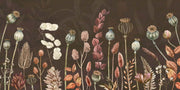 Brown Autumn Flowers Wallpaper Mural