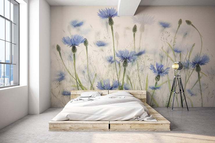 Photo Wallpaper Cornflowers