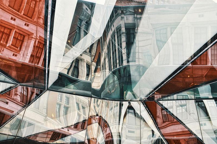 Abstract Reflection Mural-Abstract,Black & White,Buildings & Landmarks,Urban-Eazywallz