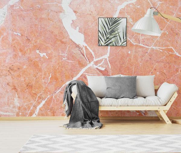 Coral Marble Texture Wall Mural-Textures-Eazywallz