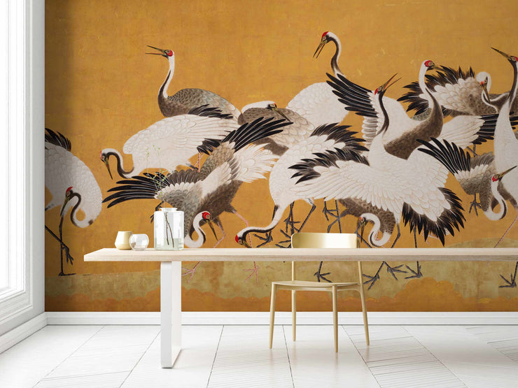 Décor panoramique design wall mural sion swan