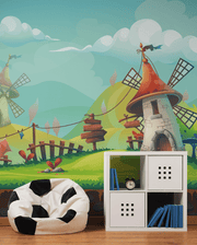 Kid's Village Landscape Wall Mural-Kids' Stuff-Eazywallz