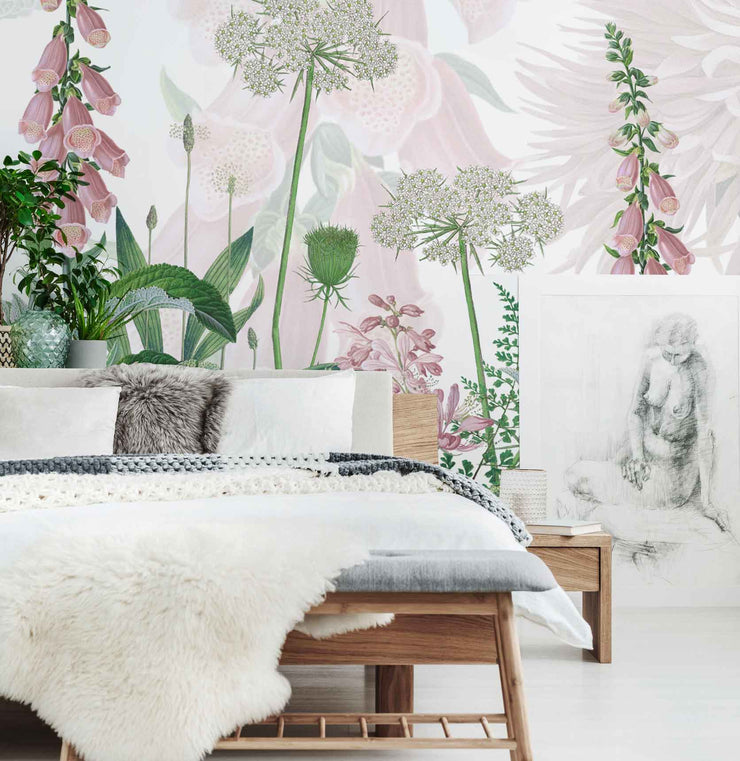 Rosy Fields Wallpaper Mural