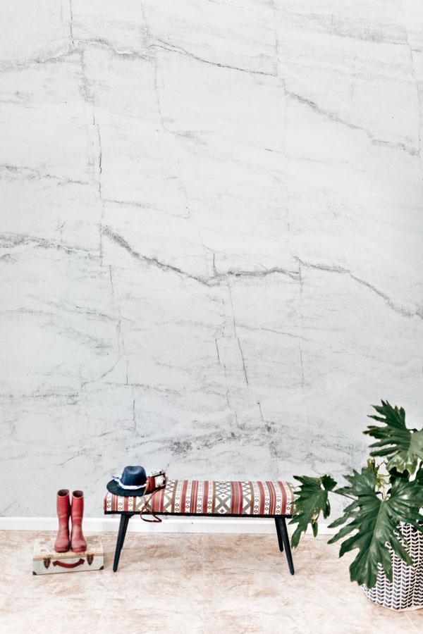 White & Grey Marble Texture Wall Mural-Textures-Eazywallz